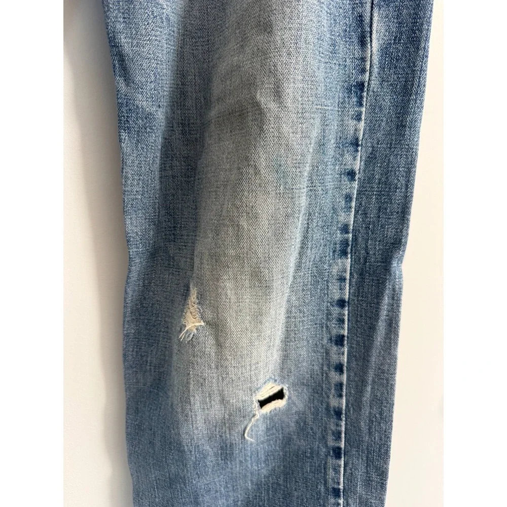 American Eagle Outfitters Men's 34x30 Blue‎ Distressed Straight Leg Denim Jeans